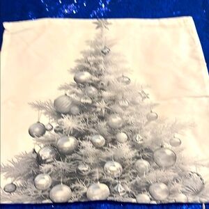 ❤️ON $ TODAY ONLY 8/23/25❤️ Christmas Tree Pillow Covers with Silver Ornaments